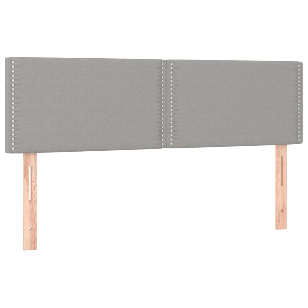 vidaXL Κρεβάτι Boxspring με Στρώμα Ανοιχτό Γκρι 140x190 εκ. Υφασμάτινο