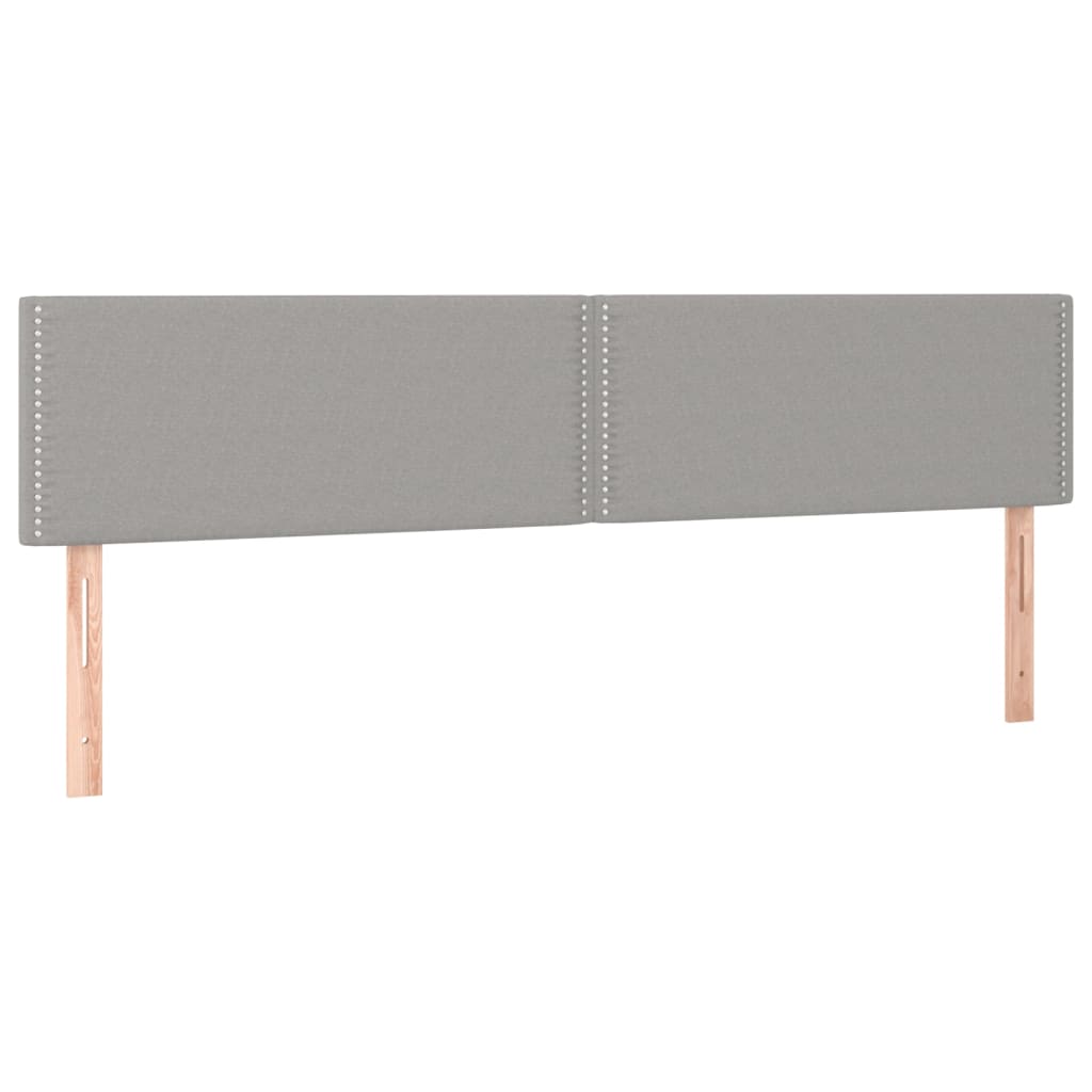 vidaXL Κρεβάτι Boxspring με Στρώμα Ανοιχτό Γκρι 200x200 εκ. Υφασμάτινο