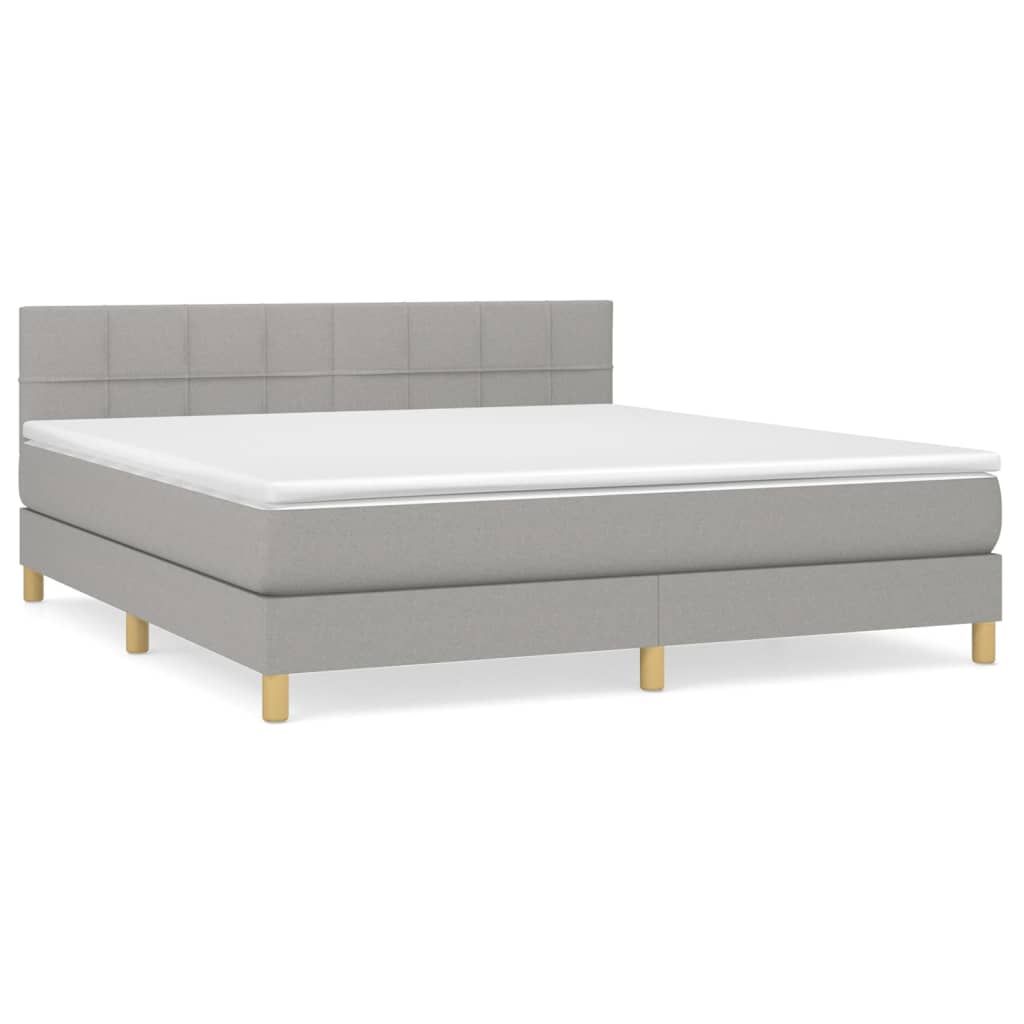 vidaXL Κρεβάτι Boxspring με Στρώμα Αν. Πράσινο 160x200εκ Υφασμάτινο