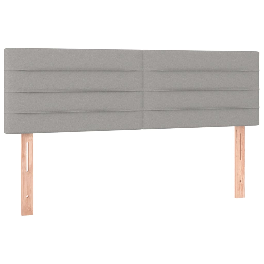 vidaXL Κρεβάτι Boxspring με Στρώμα Ανοιχτό Γκρι 140x190 εκ. Υφασμάτινο