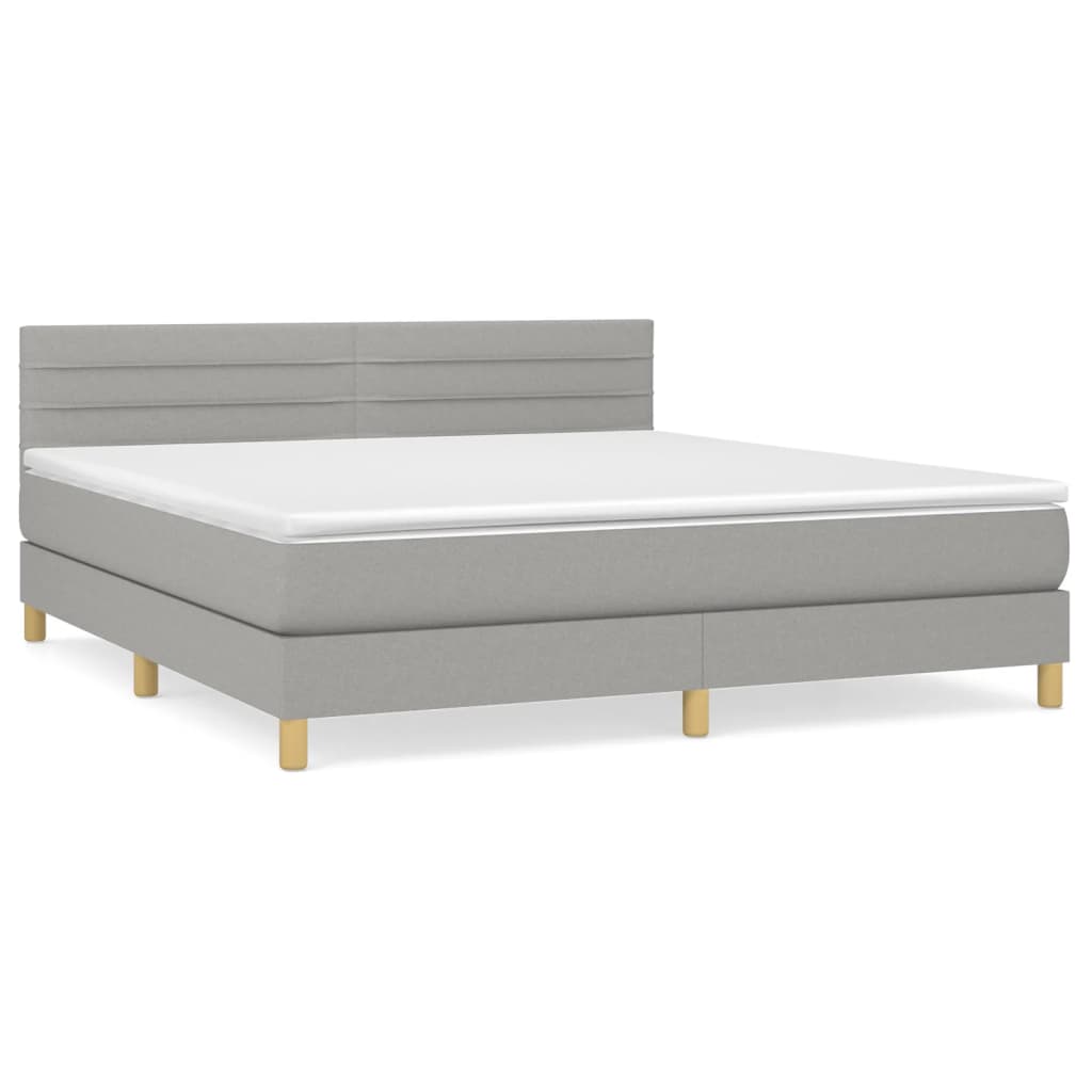 vidaXL Κρεβάτι Boxspring με Στρώμα Αν. Πράσινο 160x200εκ Υφασμάτινο