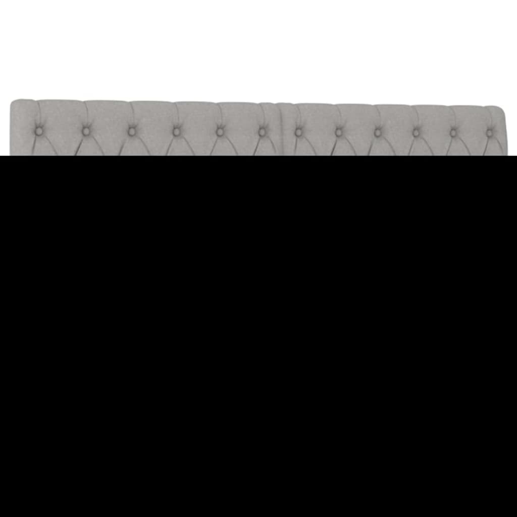 vidaXL Κρεβάτι Boxspring με Στρώμα Ανοιχτό Γκρι 140x200 εκ. Υφασμάτινο