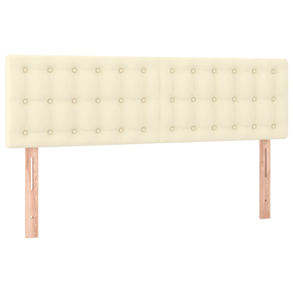vidaXL Κρεβάτι Boxspring με Στρώμα Κρεμ 140x200εκ. από Συνθετικό Δέρμα