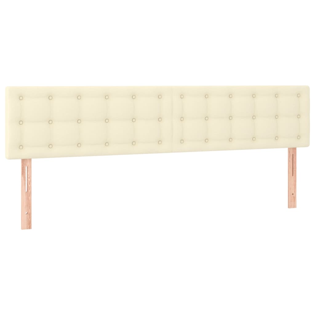 vidaXL Κρεβάτι Boxspring με Στρώμα Κρεμ 160x200εκ. από Συνθετικό Δέρμα