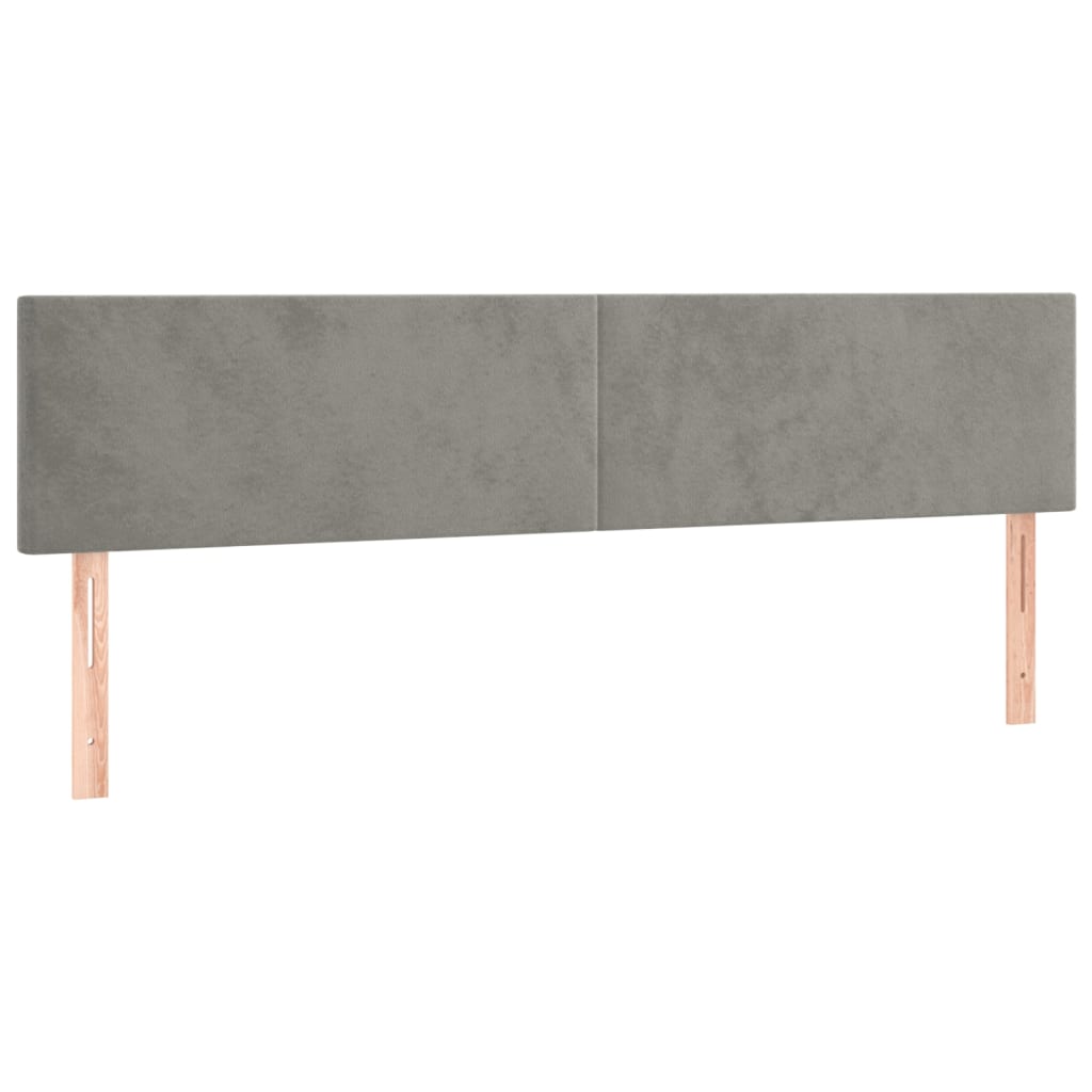 vidaXL Κρεβάτι Boxspring με Στρώμα Ανοιχτό Γκρι 180x200 εκ. Βελούδινο