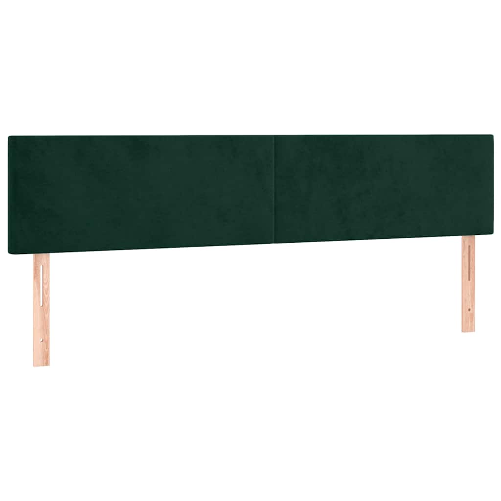 vidaXL Κρεβάτι Boxspring με Στρώμα Σκούρο Πράσινο 180x200εκ. Βελούδινο