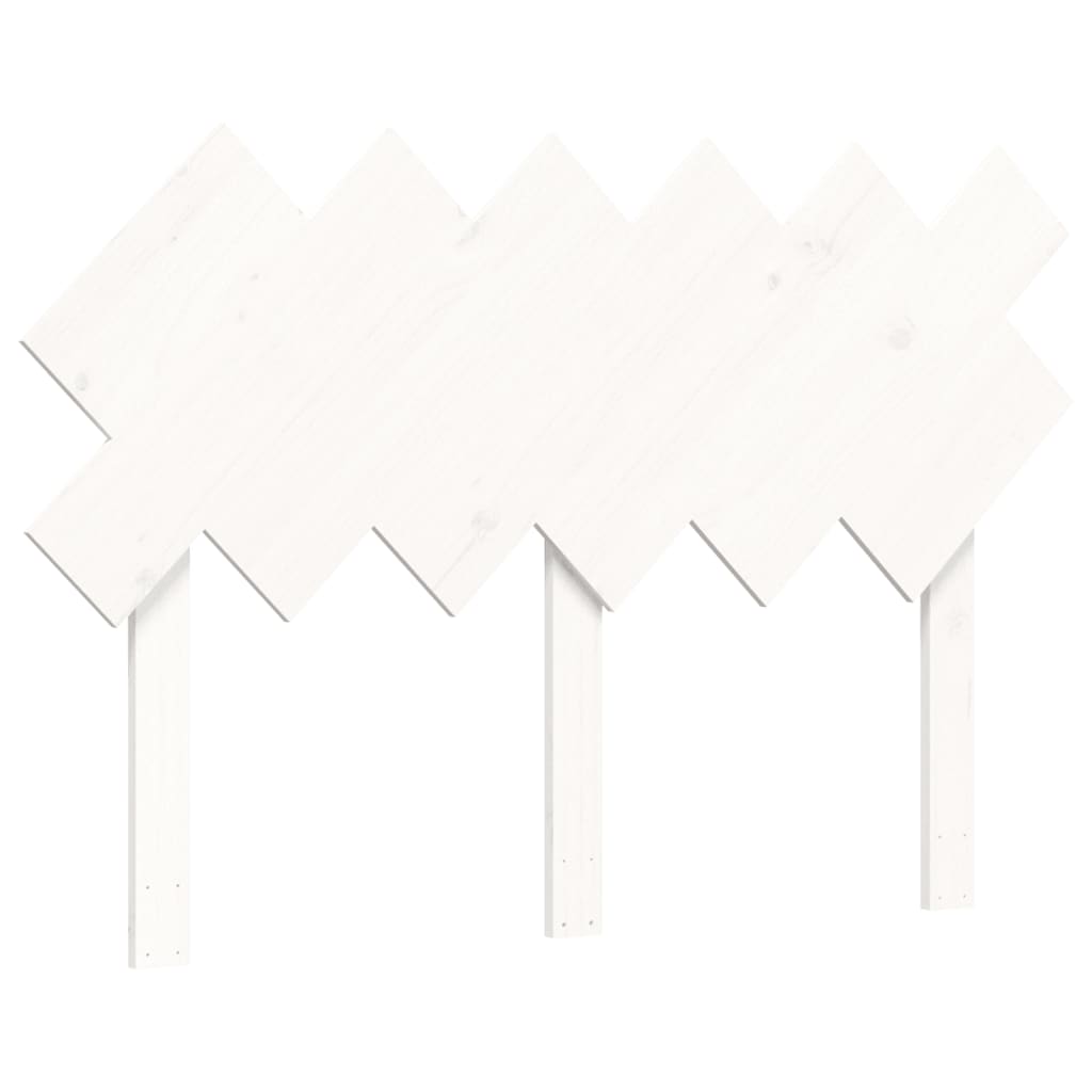 vidaXL Πλαίσιο Κρεβατιού με Κεφαλάρι Λευκό Μασίφ Ξύλο Small Double