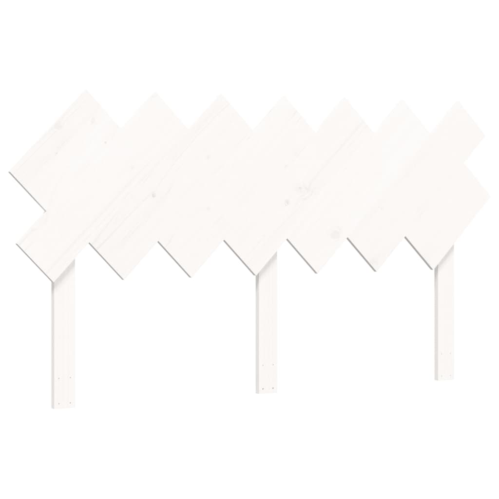 vidaXL Πλαίσιο Κρεβατιού με Κεφαλάρι Λευκό 140x190 εκ. Μασίφ Ξύλο