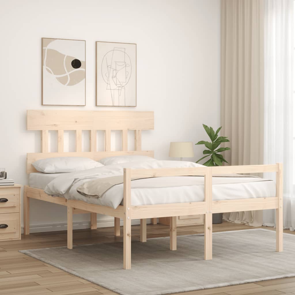 vidaXL Κρεβάτι Ηλικιωμένου με Κεφαλάρι 120 x 200 εκ.από Μασίφ Ξύλο