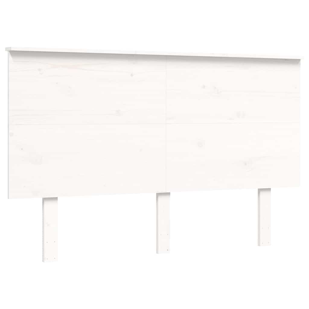 vidaXL Κρεβάτι Ηλικιωμένου με Κεφαλάρι 140 x 200 εκ. Λευκό Μασίφ Ξύλο