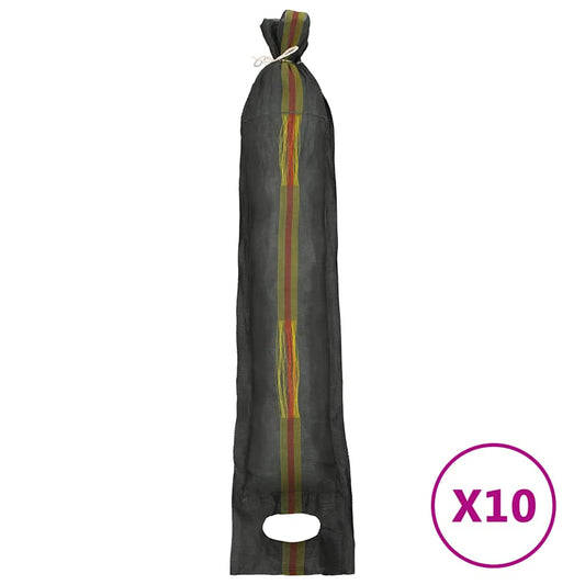 vidaXL Σάκοι Άμμου 10 τεμ. Σκούρο Πράσινο 103 x 25 εκ. από HDPE