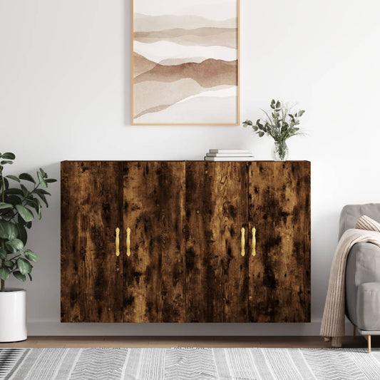 vidaXL Ντουλάπια Τοίχου 2 τεμ. Καπνιστή Δρυς 69,5 x 34 x 90 εκ.