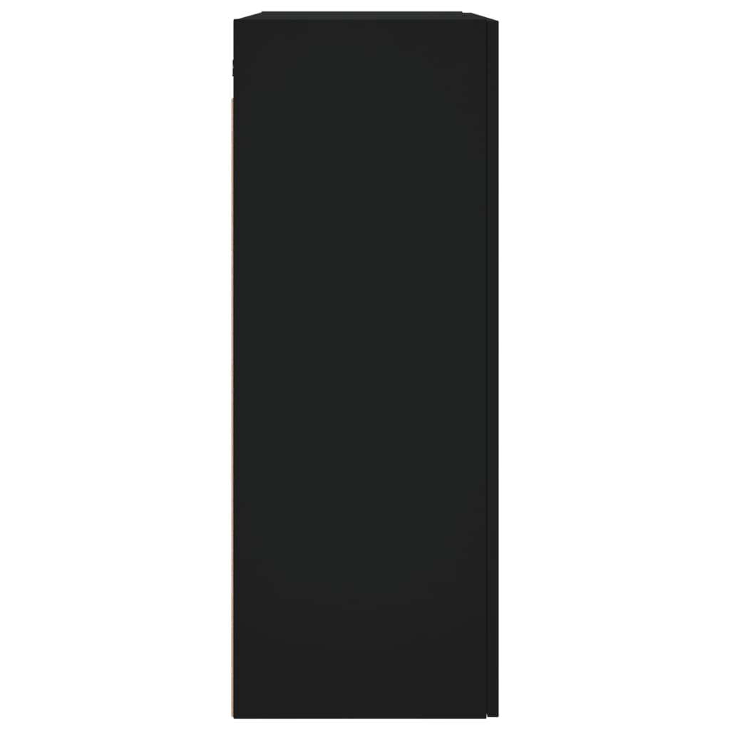 vidaXL Ντουλάπια Τοίχου 2 τεμ. Μαύρα 69,5 x 34 x 90 εκ.