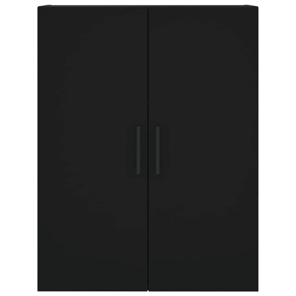 vidaXL Ντουλάπι Μαύρο 69,5x34x180 εκ. από Επεξεργασμένο Ξύλο