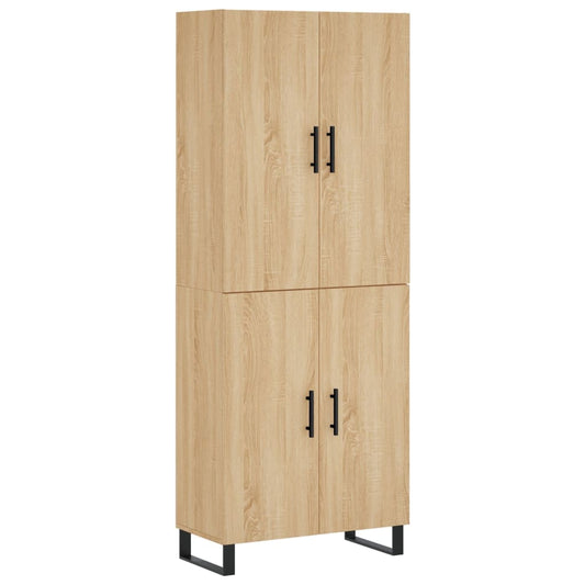 vidaXL Ντουλάπι Sonoma δρυς 69,5 x 34 x 180 εκ. από Επεξεργασμένο Ξύλο