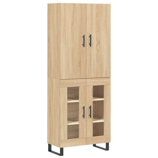 vidaXL Ντουλάπι Sonoma δρυς 69,5 x 34 x 180 εκ. από Επεξεργασμένο Ξύλο