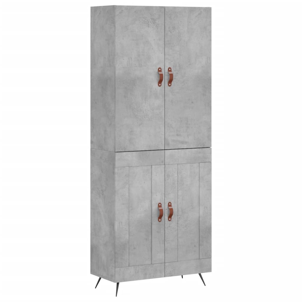 vidaXL Ντουλάπι Γκρι Σκυροδέματος 69,5x34x180 εκ. Επεξεργασμένο Ξύλο