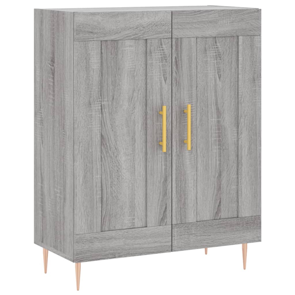 vidaXL Ντουλάπι Γκρι Sonoma 69,5 x 34 x 180 εκ. Επεξεργασμένο Ξύλο