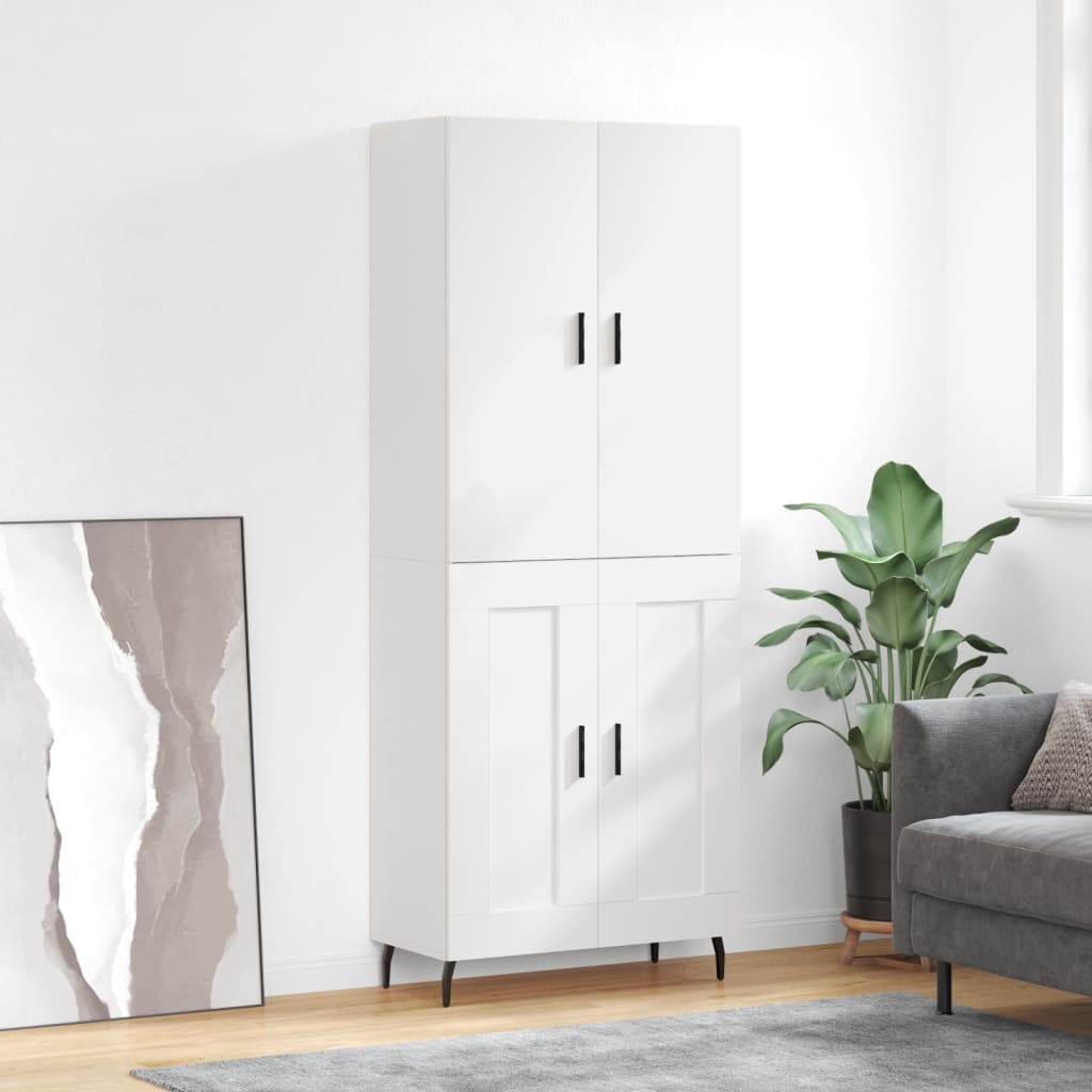 vidaXL Ντουλάπι Λευκό 69,5x34x180 εκ. από Επεξεργασμένο Ξύλο