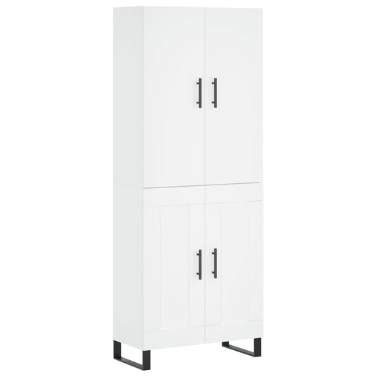 vidaXL Ντουλάπι Λευκό 69,5x34x180 εκ. από Επεξεργασμένο Ξύλο