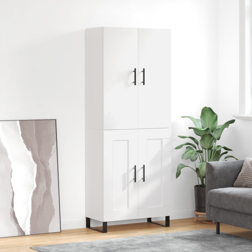 vidaXL Ντουλάπι Λευκό 69,5x34x180 εκ. από Επεξεργασμένο Ξύλο