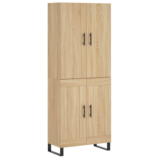 vidaXL Ντουλάπι Sonoma δρυς 69,5 x 34 x 180 εκ. από Επεξεργασμένο Ξύλο
