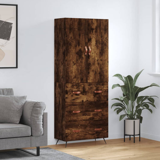 vidaXL Ντουλάπι Καπνιστή Δρυς 69,5x34x180 εκ. από Επεξεργασμένο Ξύλο