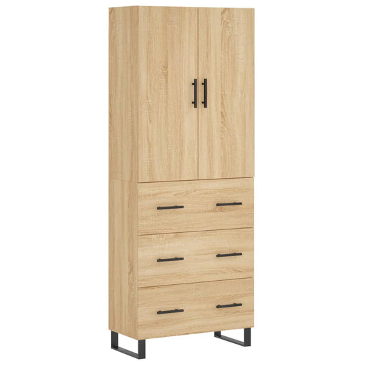 vidaXL Ντουλάπι Sonoma δρυς 69,5 x 34 x 180 εκ. από Επεξεργασμένο Ξύλο