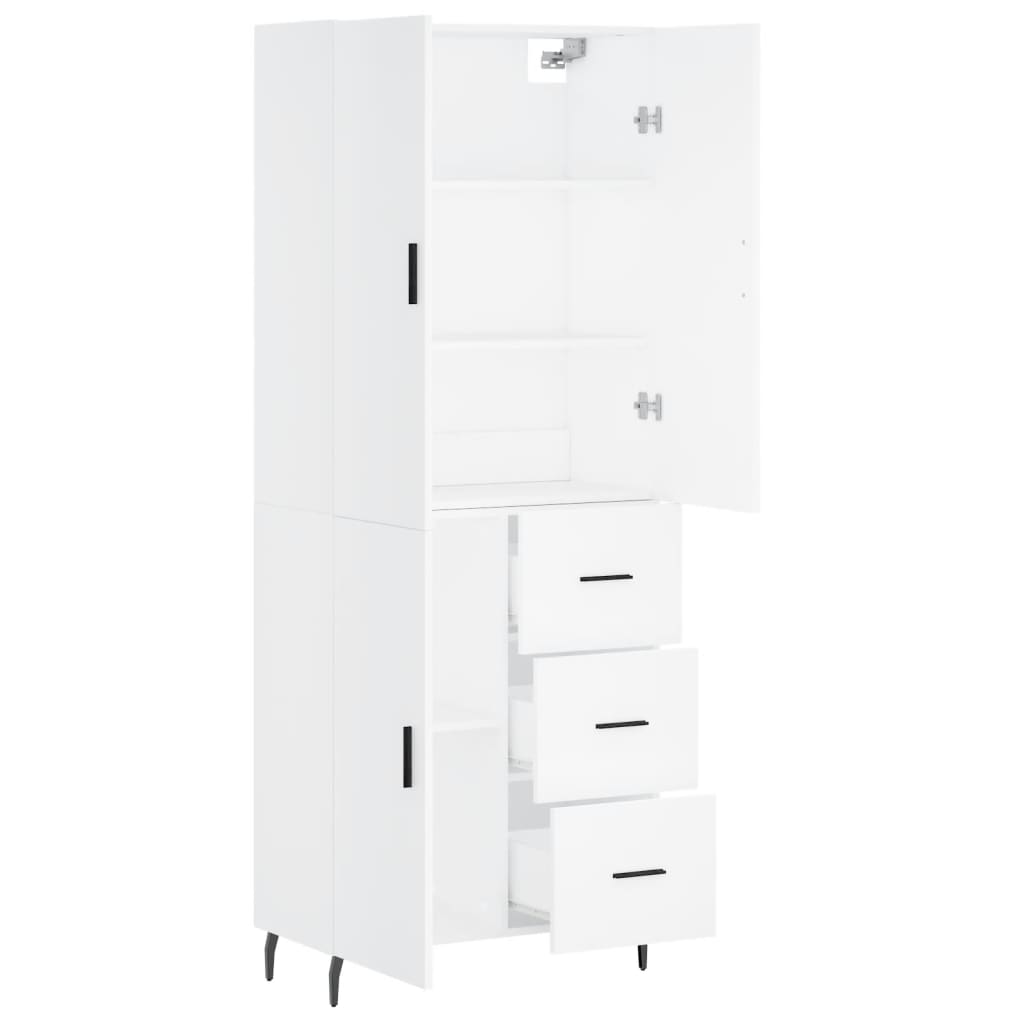 vidaXL Ντουλάπι Λευκό 69,5x34x180 εκ. από Επεξεργασμένο Ξύλο