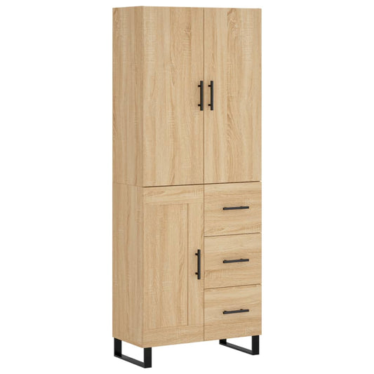 vidaXL Ντουλάπι Sonoma δρυς 69,5 x 34 x 180 εκ. από Επεξεργασμένο Ξύλο