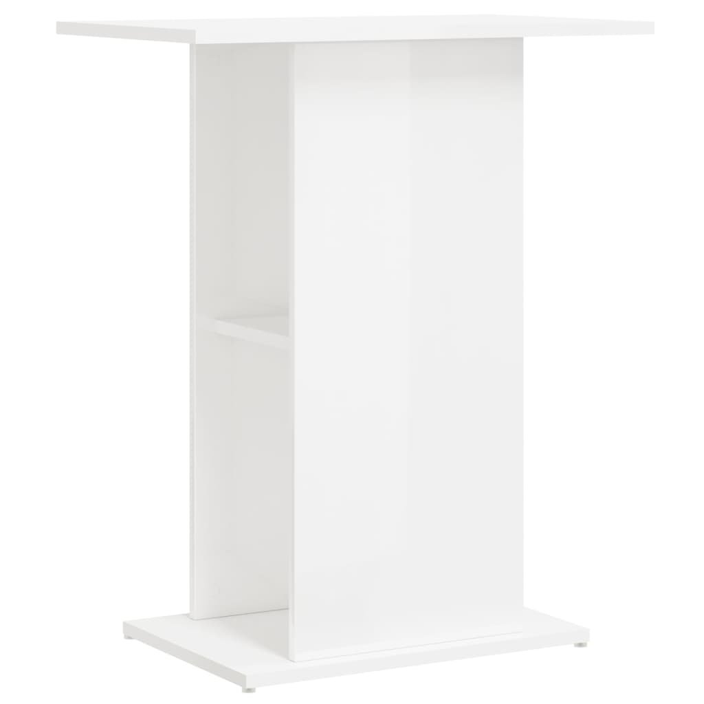 vidaXL Βάση Ενυδρείου Γυαλ. Λευκό 60,5x36x72,5 εκ. Επεξεργασμένο Ξύλο