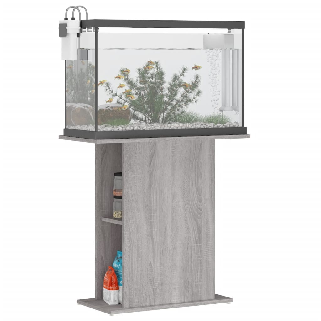 vidaXL Βάση Ενυδρείου Γκρι Sonoma 75x36x72,5 εκ. Επεξεργασμένο Ξύλο