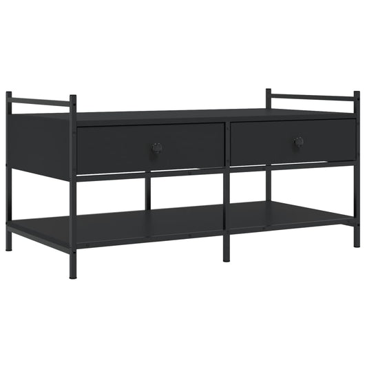 vidaXL Τραπεζάκι Σαλονιού Μαύρο 99x50x50 εκ. Επεξεργασμένο Ξύλο