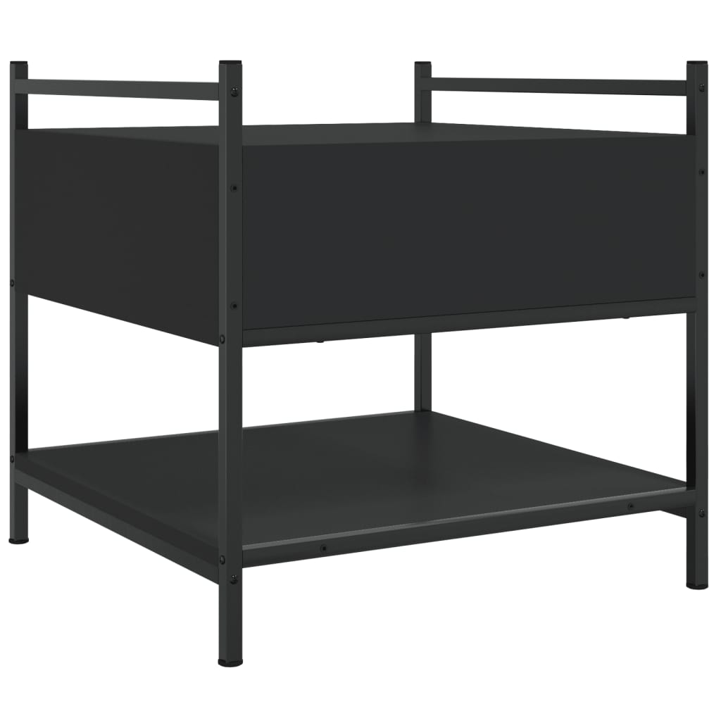 vidaXL Τραπεζάκι Σαλονιού Μαύρο 50x50x50 εκ. Επεξεργασμένο Ξύλο