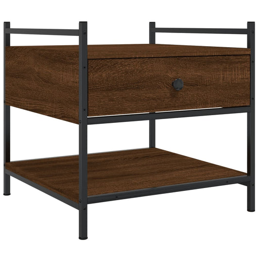 vidaXL Τραπεζάκι Σαλονιού Καφέ Δρυς 50x50x50εκ. από Επεξεργασμ. Ξύλο