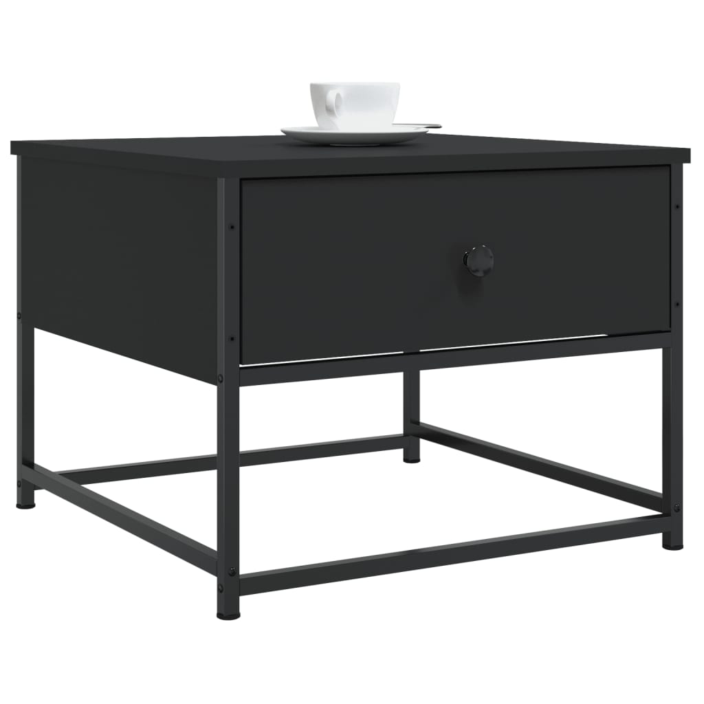 vidaXL Τραπεζάκι Σαλονιού Μαύρο 51 x 51 x 40 εκ. Επεξεργασμένο Ξύλο