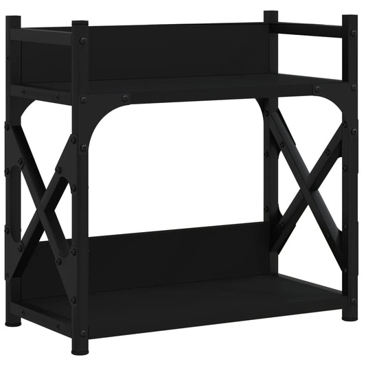 vidaXL Βάση Εκτυπωτή 2 Επιπέδων Μαύρη 40x20x40 εκ Επεξεργασμένο Ξύλο