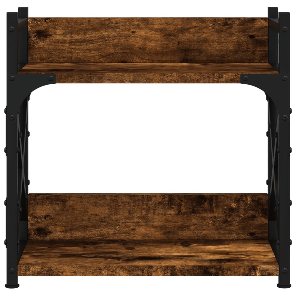 vidaXL Βάση Εκτυπωτή 2 Επιπέδων Καπνιστή Δρυς 40x20x40 εκ Επεξ. Ξύλο