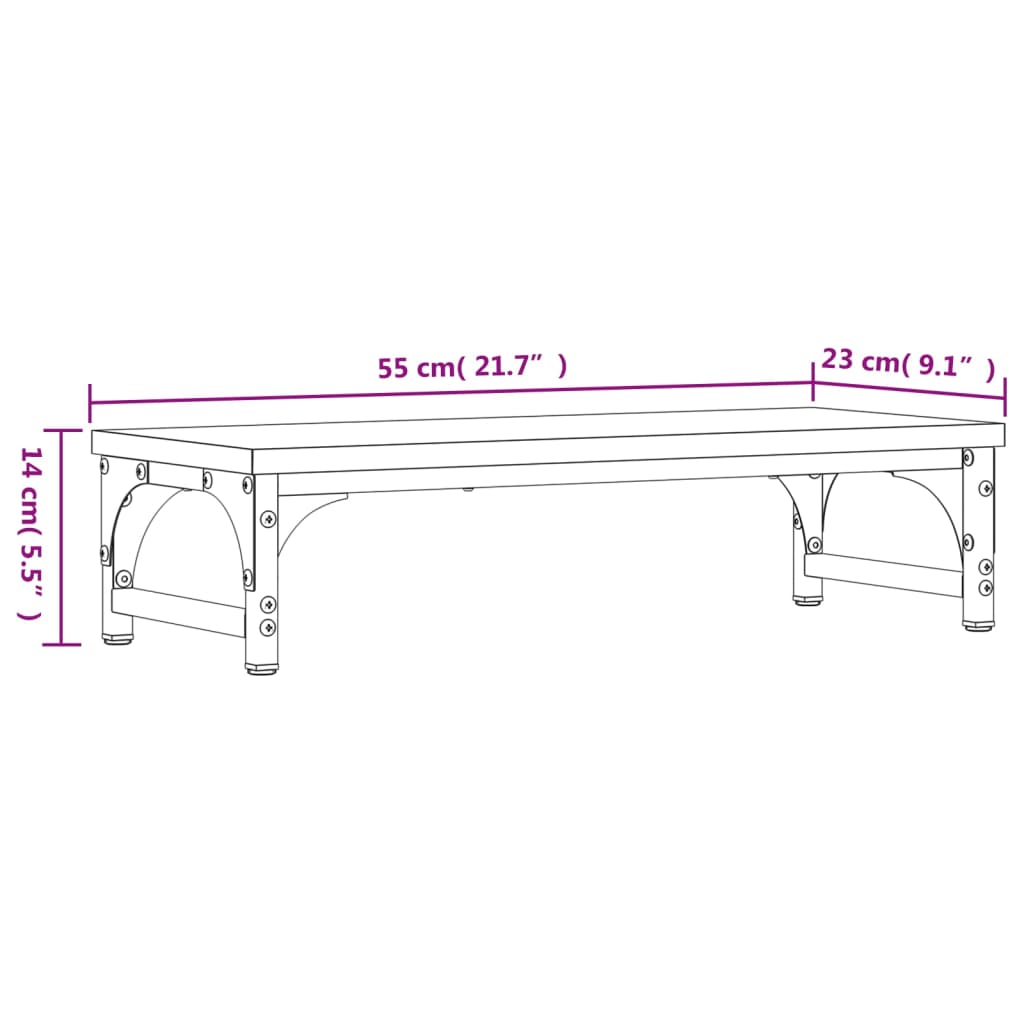 vidaXL Βάση Οθόνης Sonoma Δρυς 55 x 23 x 14 εκ. από Επεξεργασμένο Ξύλο