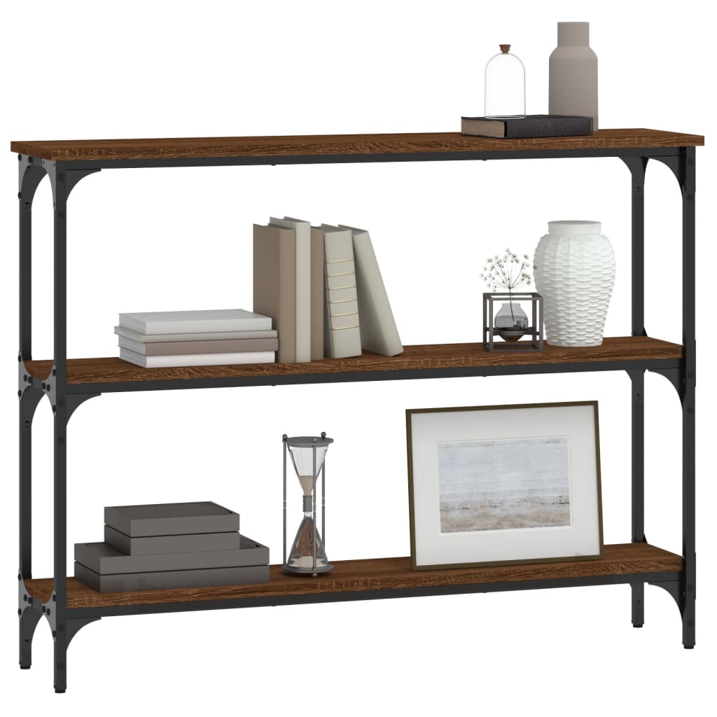 vidaXL Τραπέζι Κονσόλα Καφέ Δρυς 100x22,5x75 εκ. Επεξεργασμένο Ξύλο