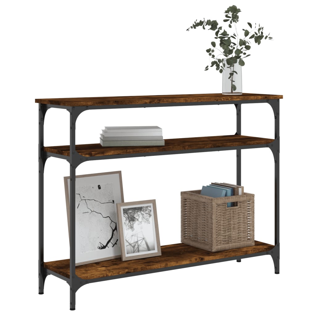 vidaXL Τραπέζι Κονσόλα Καπνιστή Δρυς 100x29x75 εκ. Επεξεργ. Ξύλο