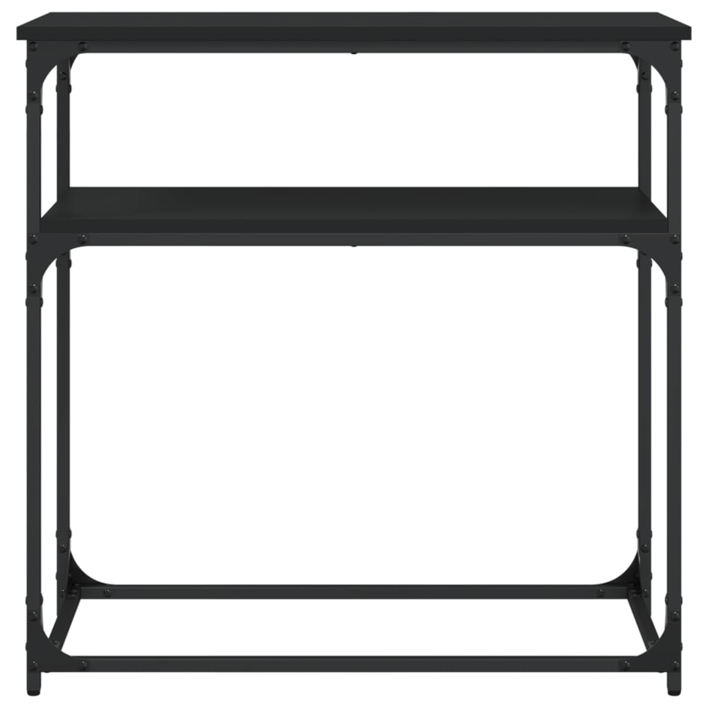 vidaXL Τραπέζι Κονσόλα Μαύρο 75 x 35,5 x 75 εκ. από Επεξεργ. Ξύλο