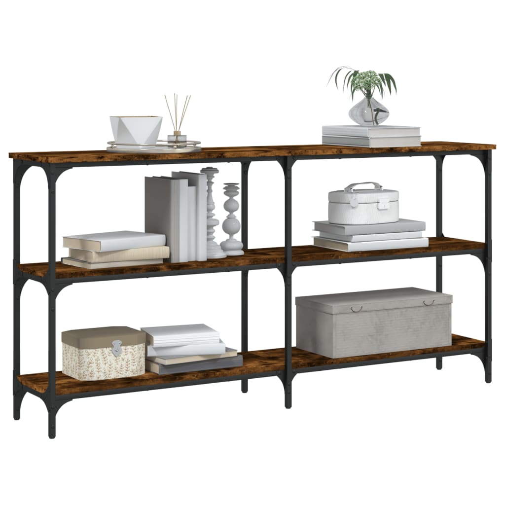 vidaXL Τραπέζι Κονσόλα Καπνιστή Δρυς 150x29x75 εκ. Επεξεργασμένο Ξύλο