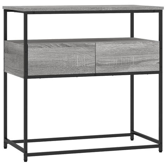 vidaXL Τραπέζι Κονσόλα Γκρι Sonoma 75x40x75 εκ. Επεξεργασμένο Ξύλο