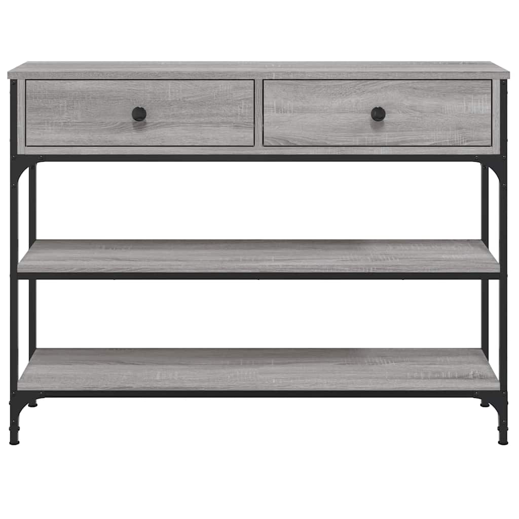 vidaXL Τραπέζι Κονσόλα Γκρι Sonoma 100x25x75 εκ. Επεξεργασμένο Ξύλο