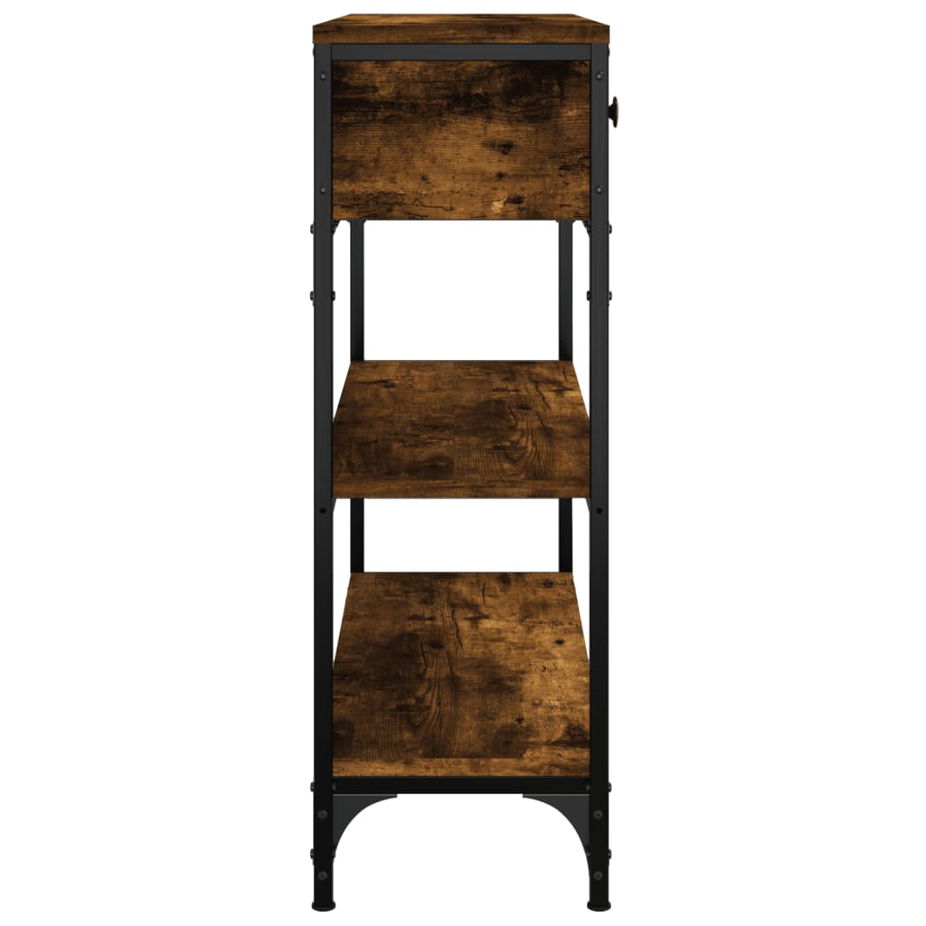 vidaXL Τραπέζι Κονσόλα Καπνιστή Δρυς 72,5x25x75 εκ. Επεξεργ. Ξύλο