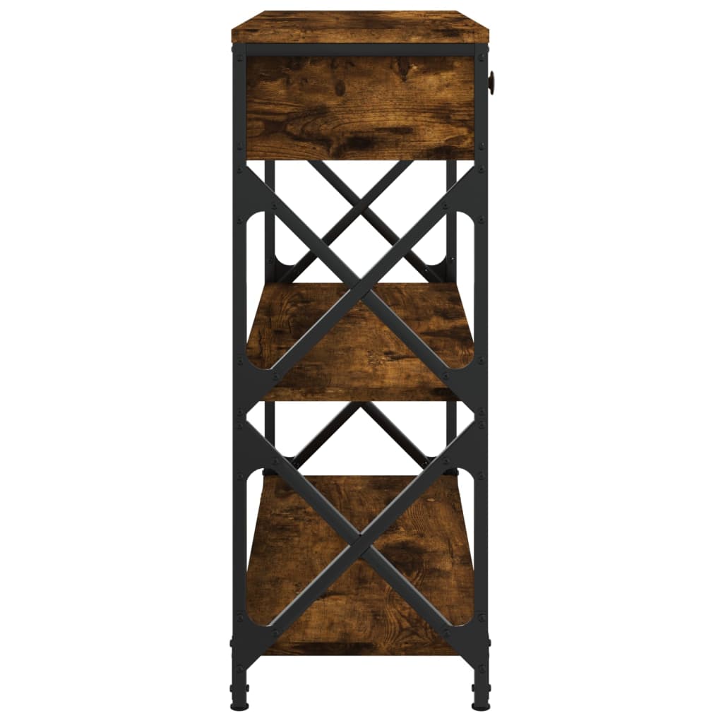 vidaXL Τραπέζι Κονσόλα Καπνιστή Δρυς 75x28x75 εκ. Επεξεργ. Ξύλο