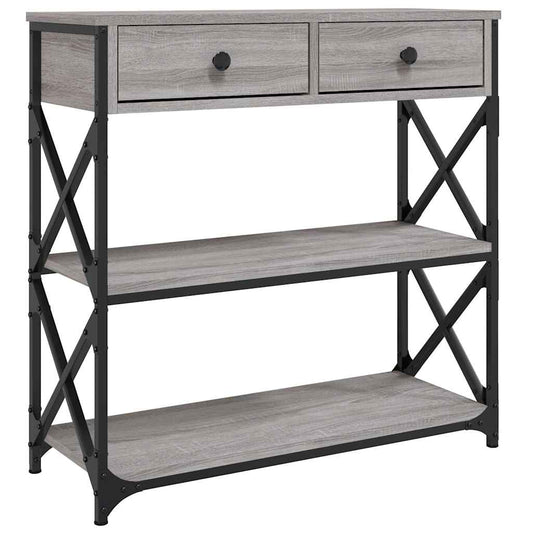 vidaXL Τραπέζι Κονσόλα Γκρι Sonoma 75x28x75 εκ. Επεξεργασμένο Ξύλο