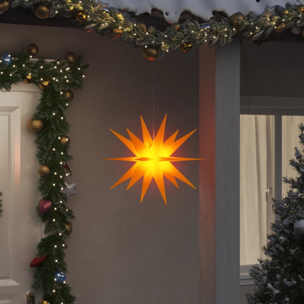 vidaXL Φωτιστικό Χριστουγεννιάτικο με LED Αναδιπλούμενο Κίτρινο 43 εκ