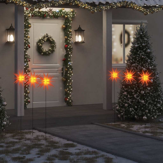 vidaXL Φωτιστικά Χριστ. με Ακίδες 3Τεμ LED Πτυσσόμενα Κόκκινα 35 εκ